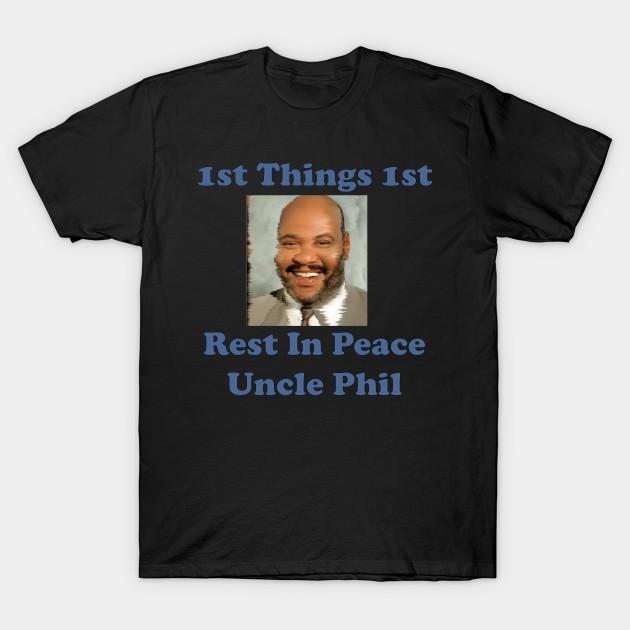 

Men Black Print T-shirt Uncle Phil No-Cut Transfer Paper Print Cotton Tshirt 2XL чорний