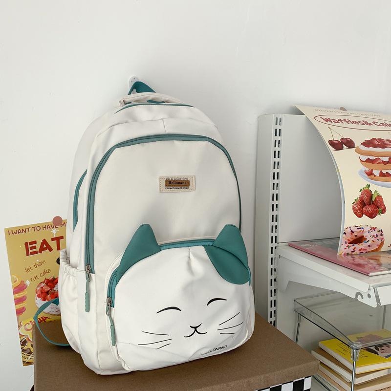 Large Capacity Nylon Backpack for Women and Men - Japanese/Korean High School & College Style, Travel & Laptop-Friendly