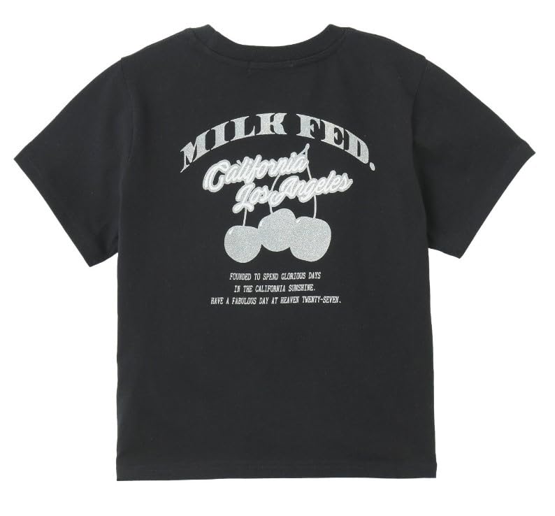 

Milkfed Casual Glitter Cherry Compact Tee in Black Women s S/S чёрный