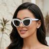 Crystal Cat Eye Sunglasses Luxury Rhinestone Frame Eyewear Trendy Aesthetic Sun Glasses Classic Sparkly Shades Party Goggle
