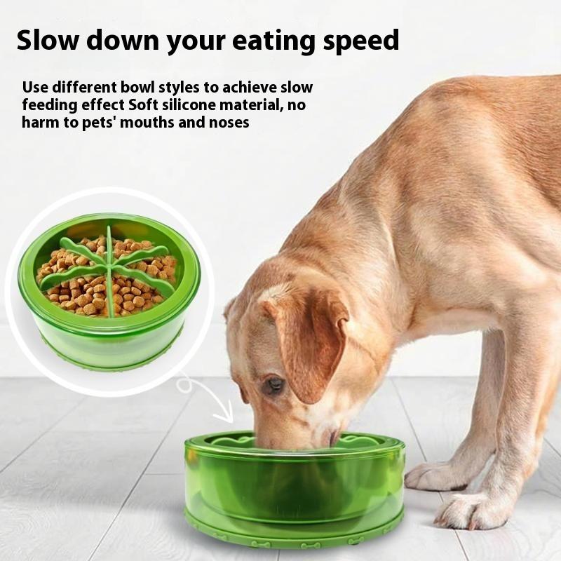 Pet Feeder Plugin Powerful Suction Cup Slow Food Anti Choking Slow Feeder Bowl Rotatable Anti-Choke Dog Slow Slow Food Dispenser
