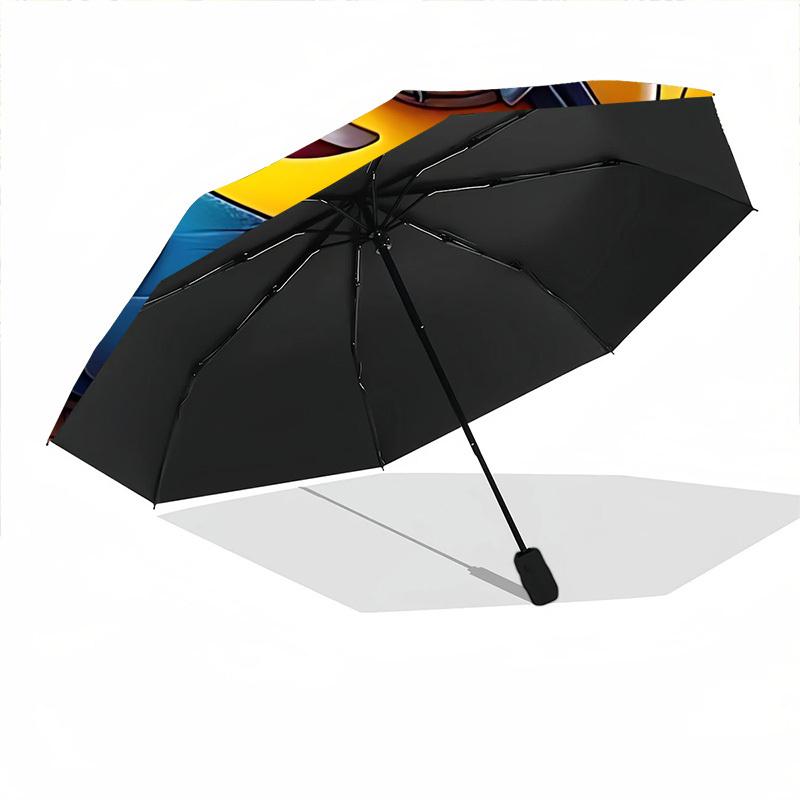 1pc Minions Automatic Folding Umbrella - Compact 8-Rib Design, Durable Plastic & Iron, Perfect Gift for Friends & Family, Outdoor Umbrella, Fashionabl