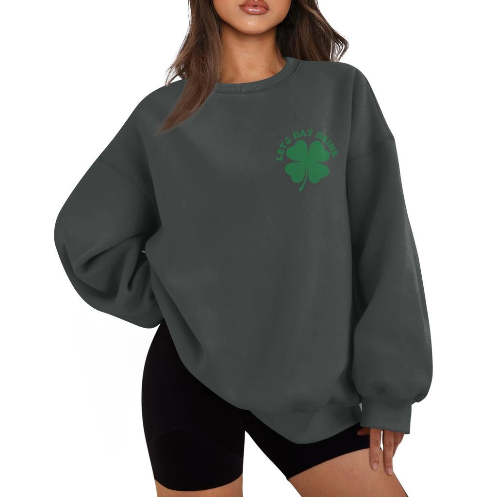 Women's Casual Fashion Long Sleeve Round Neck Sweatshirt Top
