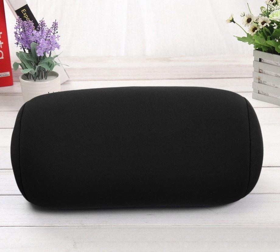 

Pillow Home Roll Seat Head Rest Neck Support Travel Micro Mini Cushion Microbead Black