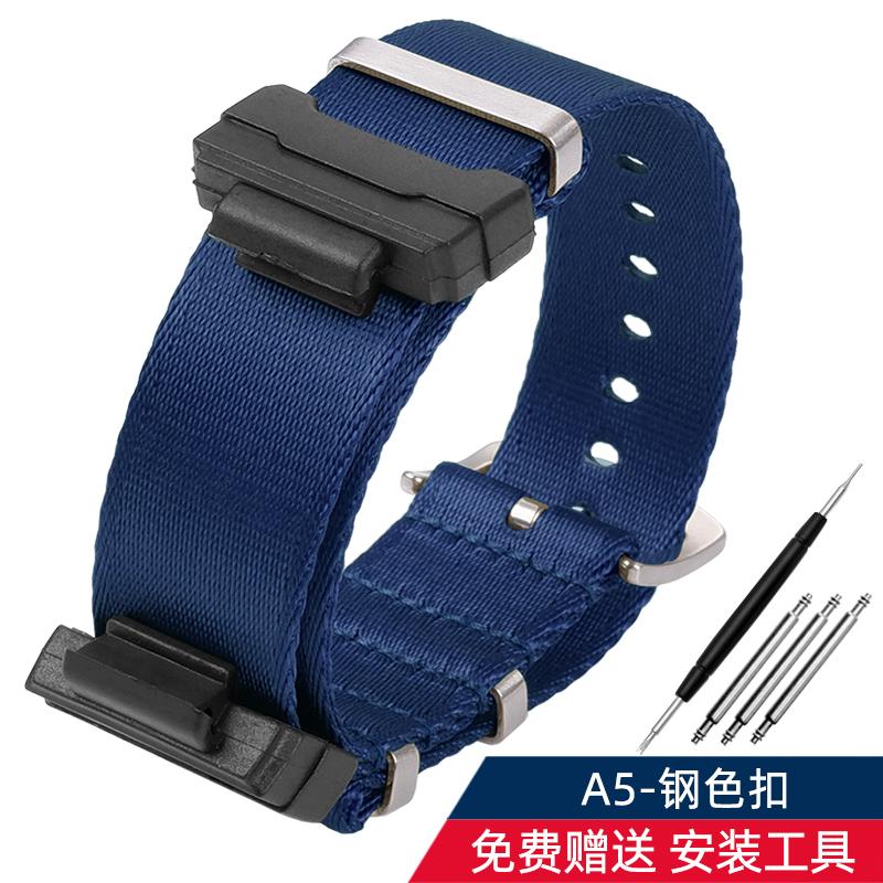 16mm Adapter+ Conversion Nylon Strap For Casio Gshock GA120 GA100 5600 GWM5610 DW6600 Watchband Accessories