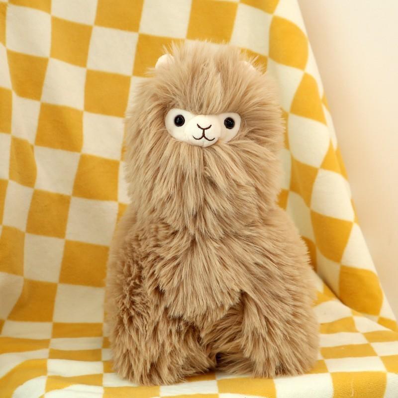 

Cute Fluffy Alpaca Plush Toy White Brown Pink Purple Sofa Cushion Gift 40cm/50cm/80cm 32cm/12.60in коричневый
