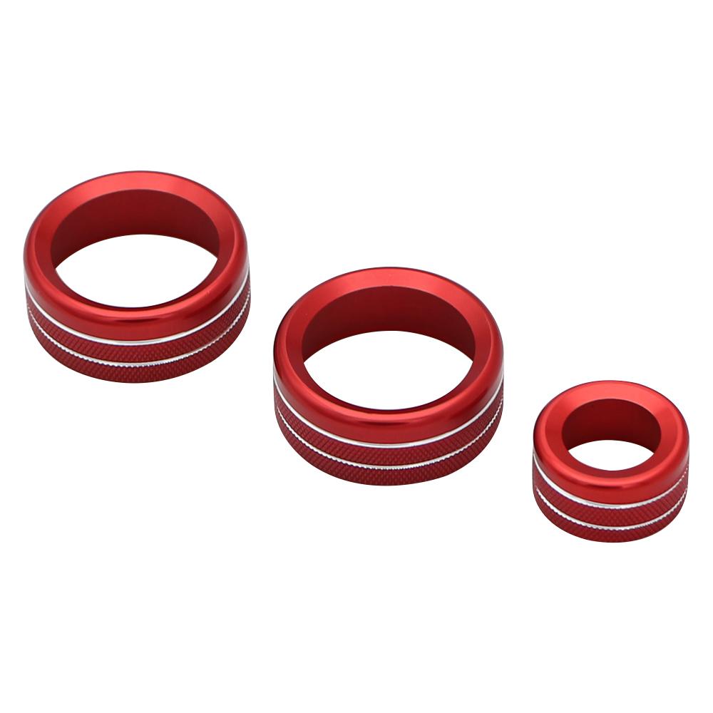 Car Air Conditioning AC Knob Cover for BMW X1 F48 2016 - 2025 Audio Volume Control Sticker Ring Accessories 3Pcs Aluminum Alloy