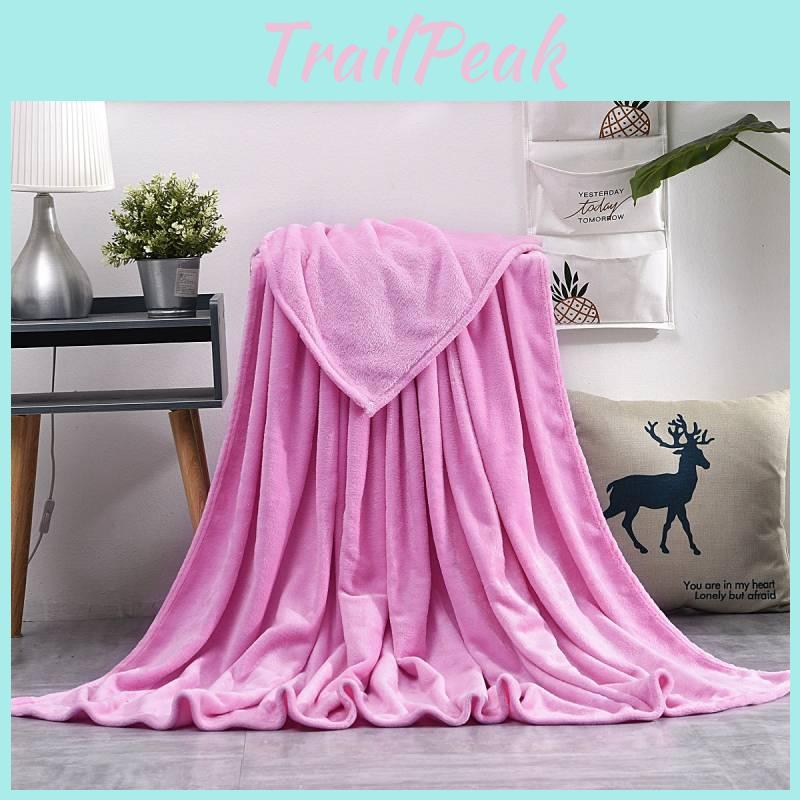 Solid Simple Oversized Color Soft Plush Blanket For Napping Sofa And Use Bedroom