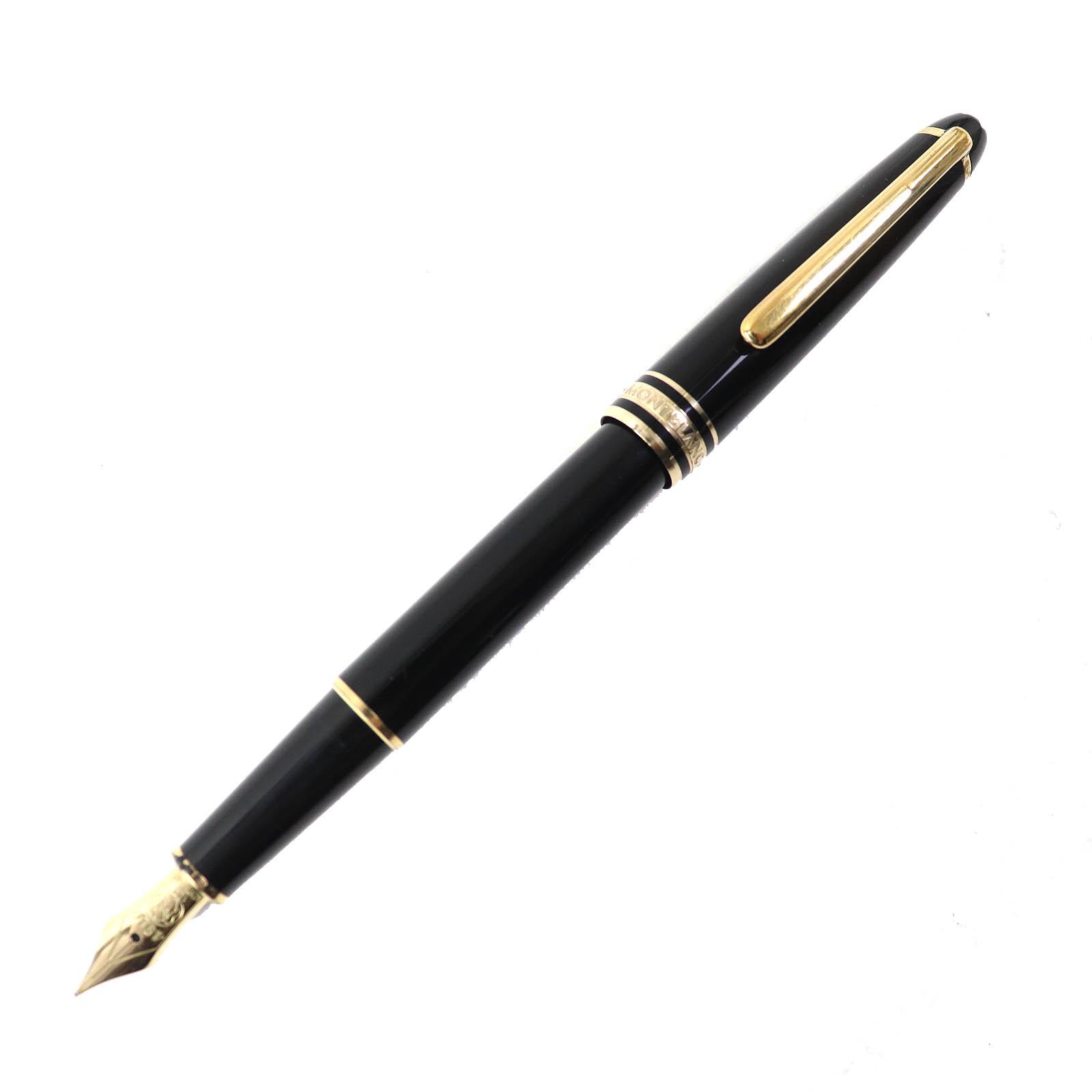 MONTBLANC fountain pen Classic Nib 14K Meisterstück White Star Black gold mens Used