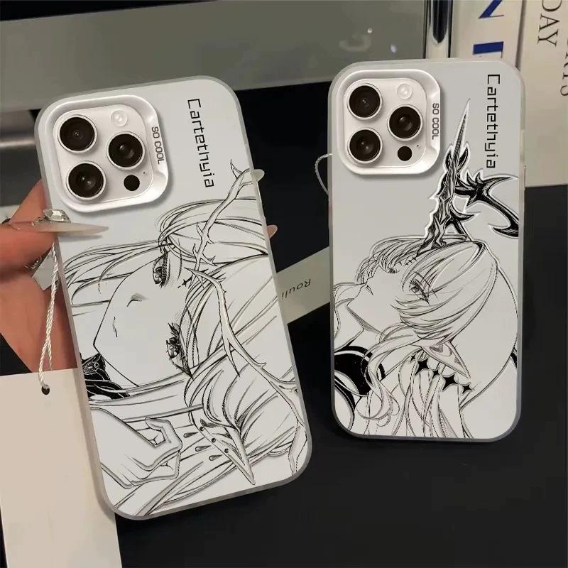 Anime Kartisia for iPhone17 mobile phone case Apple 15/16 colored silver 13 large holes 12/14/x hard case