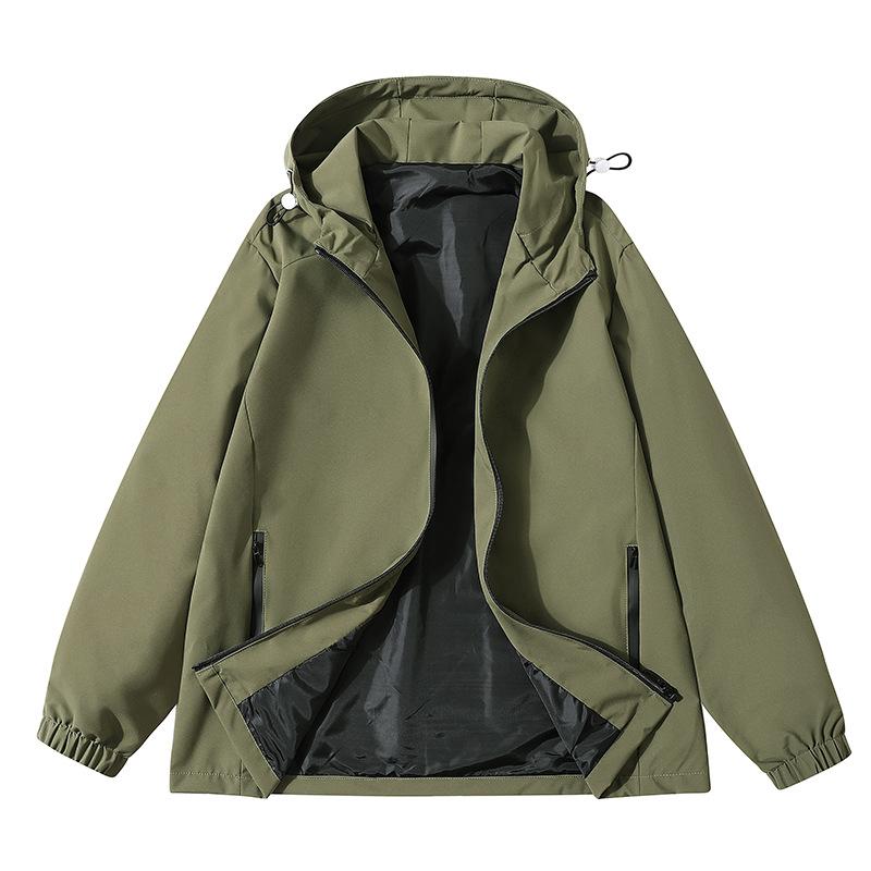 Весенне-осенняя куртка большого размера мужская ветрозащитная и водонепроницаемая уличная — фото 6