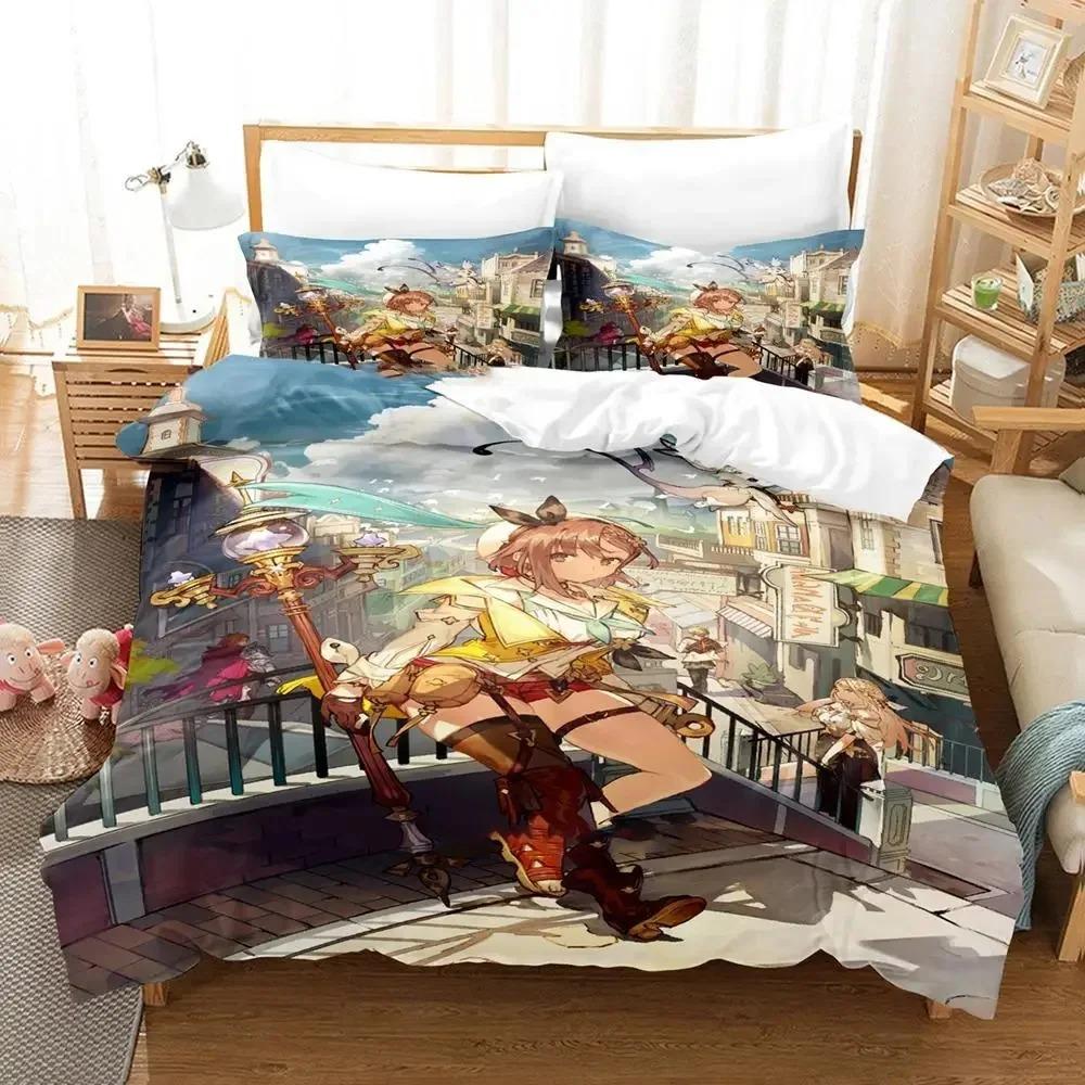 Atelier Ryza Ever Darkness  The Secret Hide Out Bedding Collection Boys Girls Twin Queen Size Duvet Cover Pillowcase Bed Kids Adult