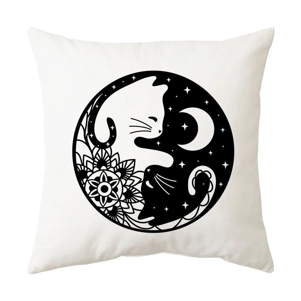 Sofa Chair Bed Living Room Decorative Pillowcase Fashion Cartoon Cute Cat Pillowcase