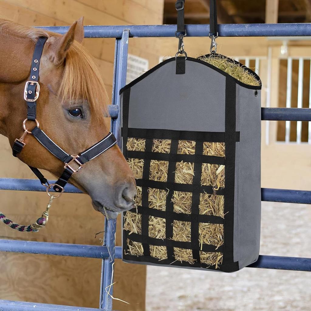 Premium Oxford Hay Bags Slow Feeder for Horses Goats Front Hay Nets Design Extra Large Opening Easy Fill and Hang