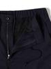 Beams Heart Men's Polymelange Twill Wide-Leg Pants, Navy, XL