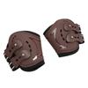 Horse Fetlock Boots Breathable Impact Absorbing Air Perforated Horse Hind Legs Boots for Fetlock Injury Protection Brown