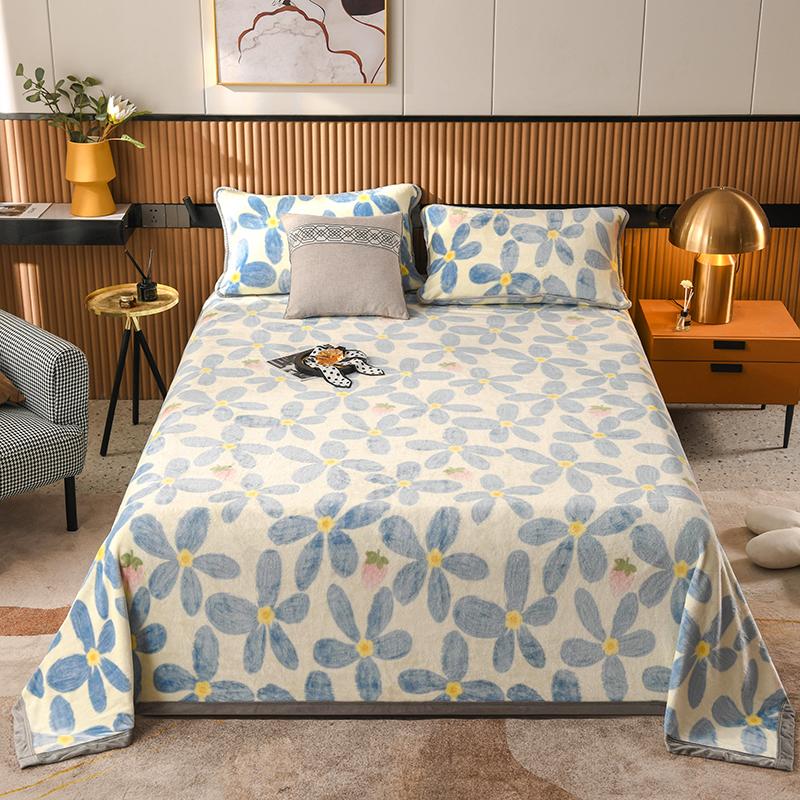 Color Flowers Pattern Blanket Lightweight Fluffy Plush Floral Printed Super Soft Flannel Throw Blanket for Bed Sofa and Travel