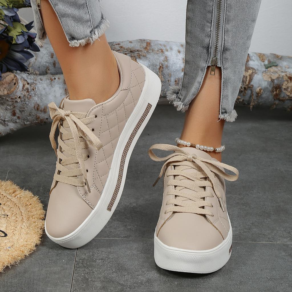 Fashion 2025 Women Sneakers Thick-soled Shoes  New Autumn Solid Color Lace Up Sport Shoes Outdoor Casual Women Sneakers Zapatos De Mujer
