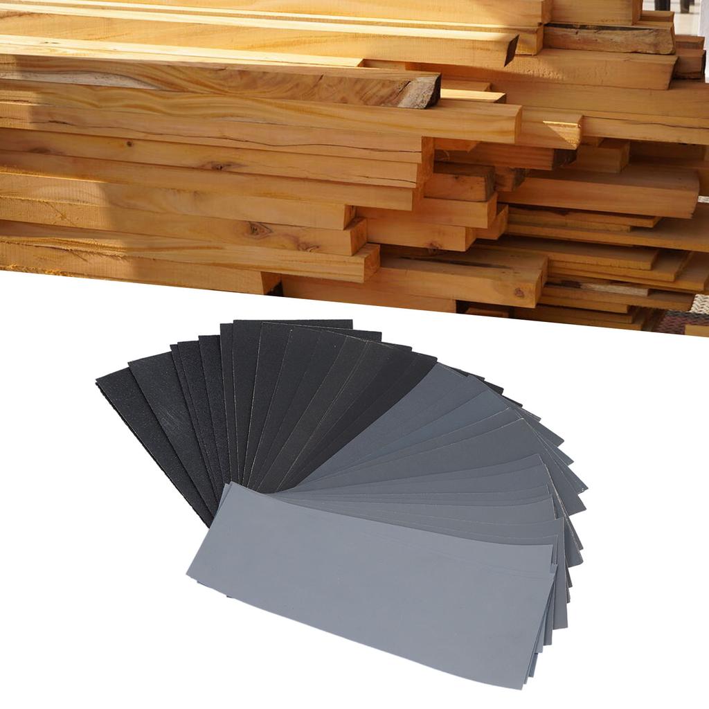 Sand Paper Dry Wet Sandpaper 120 to 3000 Grit Waterproof Set Kit for Polishing Sanding