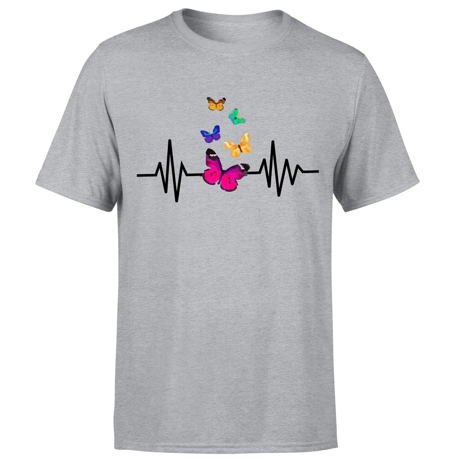Butterfly Heartbeat Unisex T Shirt Graphic Short Sleeve Mens Womens Tee XL