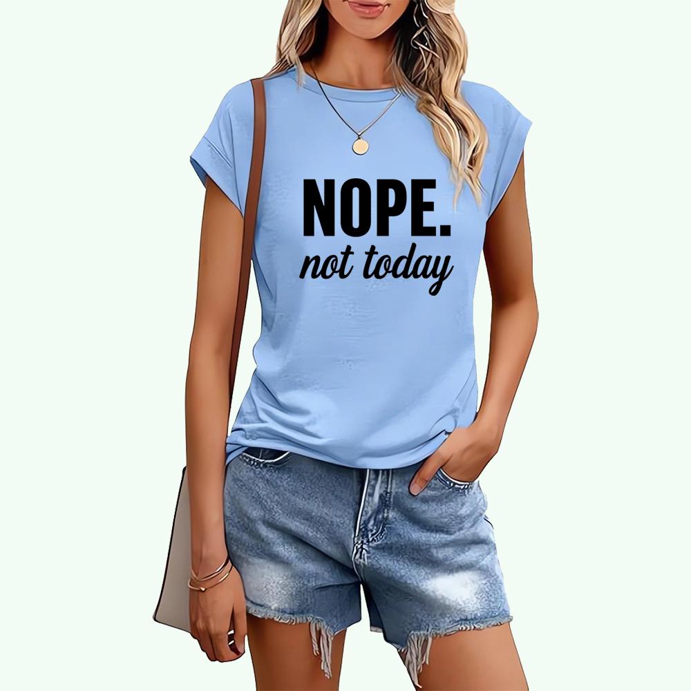 Kobiety Moda Nadruk z Literami T-shirt Wiosna&lato Casualowy Top z Krótkim Rękawem Panie Okrągły Dekolt Koszulka