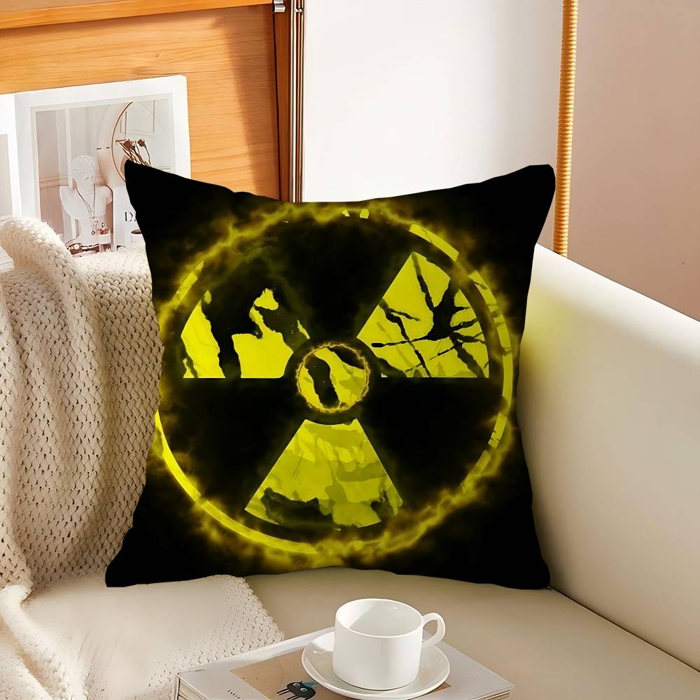 Creative Radiation Logo Personalized Pillow Dust Cover Bedroom Kids Party Decoration Pillowcase Birthday Children Gift