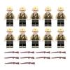 Yousheng 10 Pcs 1.7" Mini WWII Soldiers Figures Model Set Military Building Block Toys with Weapons Gift for Christmas Stockings Birthday Easter