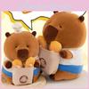 Adorable Capybara Plush Toy Chef With Soft Short Pile Fabric In Baking Style