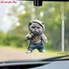 Cartoon Cute Grey Cat Pattern Acrylic Pendant For Car Decoration Interior