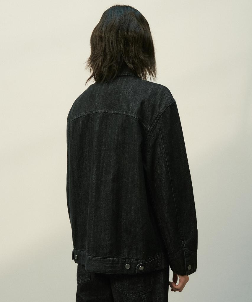 Minav Vertical Denim Chore Jacket [Graphite]