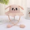 Ear Moving Rabbit Ear Sunshade Straw Hat Sunscreen Children Straw Hat Bunny Sunshade Hat  Kids