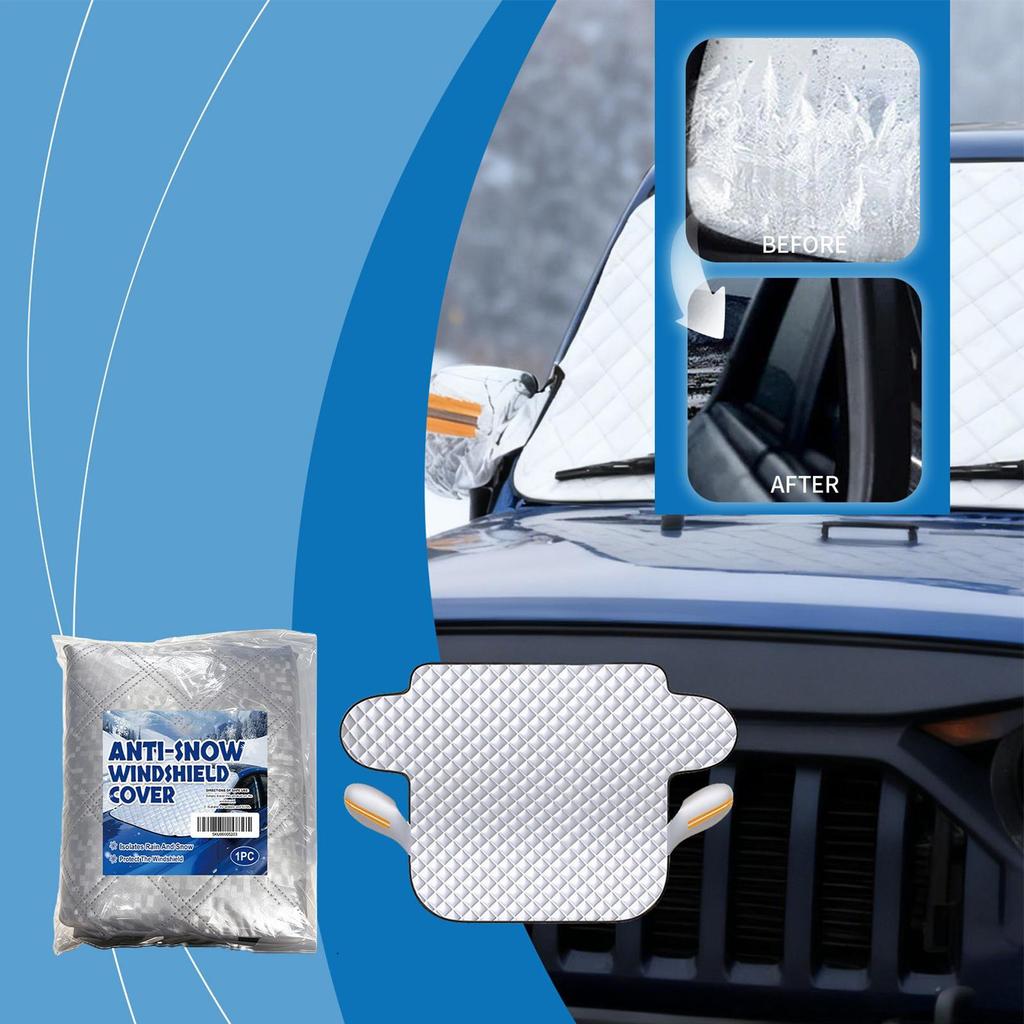 Snow Cover For Car Windshield Waterproof Windproof Foldable Blanket Windshield Cover For Snow For Winter Frost Rain Sun Exterior