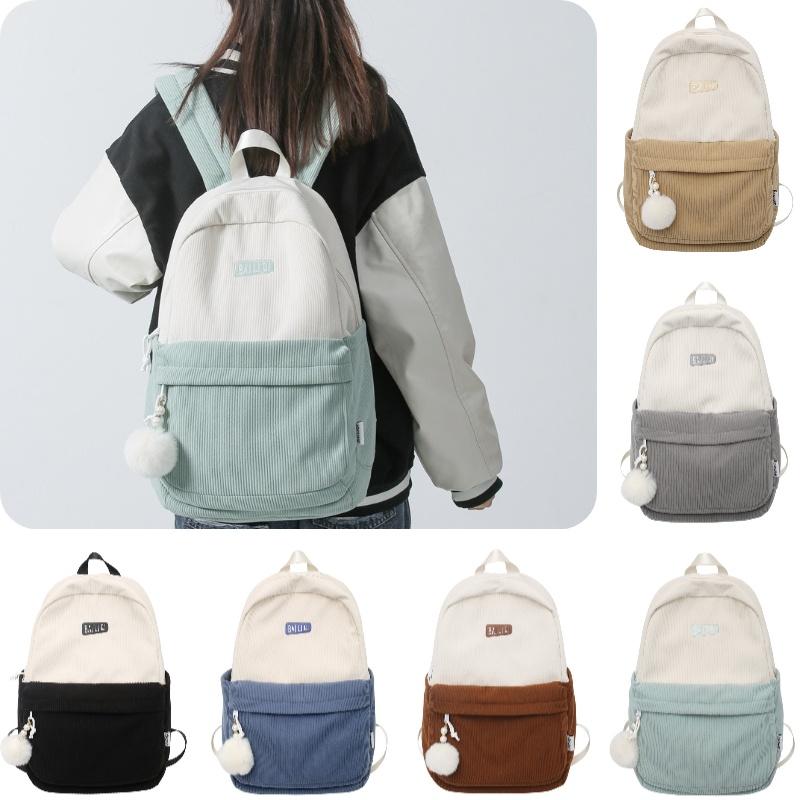 Ruiyingzizhi Vintage Ins Autumn And Winter Double Shoulder Backpack For College Students Large Capacity Breathable Street Fashion Style 15-25 Days