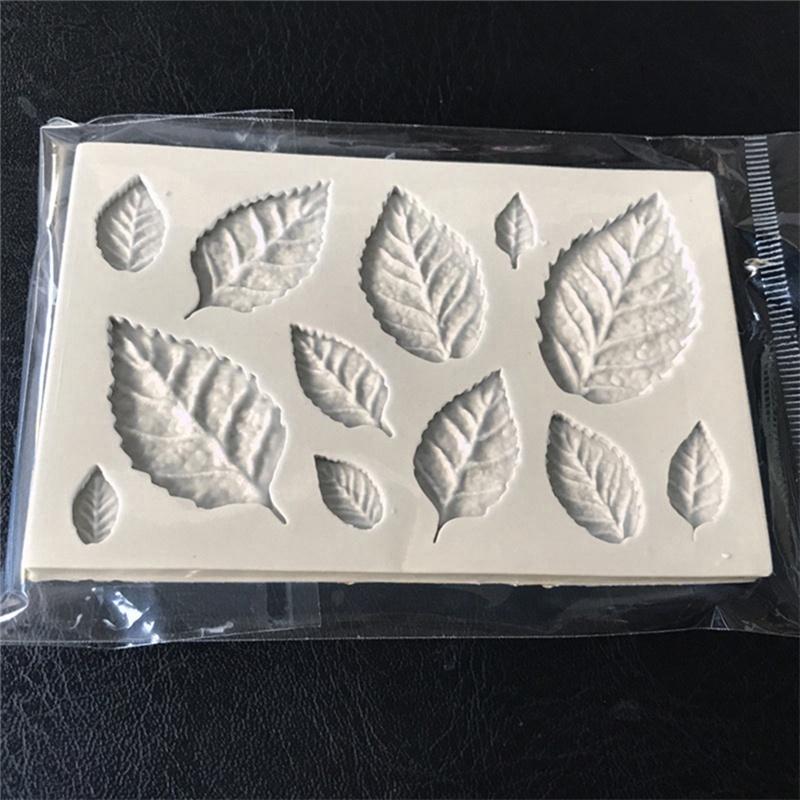 Rose Leaves Embellisment Silicone Fondant Mould Cake Decor Sugar Chocolate Mold