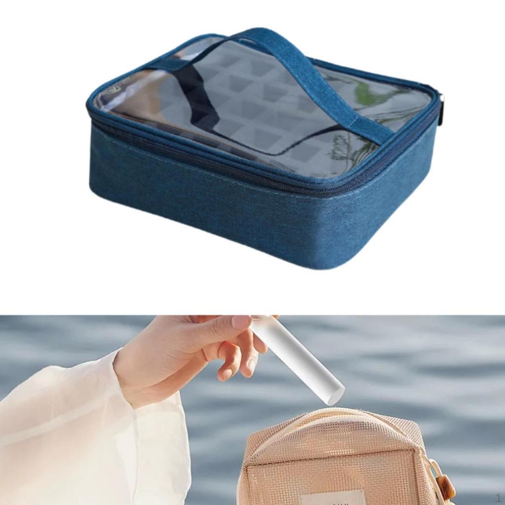 Nail Polish Carrying Case Multifunctional Clear Lid Practical Organizer with Handle