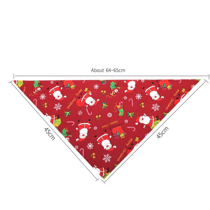 Foulard Triangle de Noël en Coton pour Animaux de Compagnie Serviette Salive Accessoires de Costume pour Animaux de Compagnie Pour Chiens Petits Moyens Grands