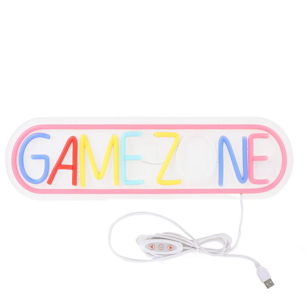 Gaming Neon Sign Colorful LED USB Powered Gaming Light Up Sign Wall Decor for Bedroom Game Room