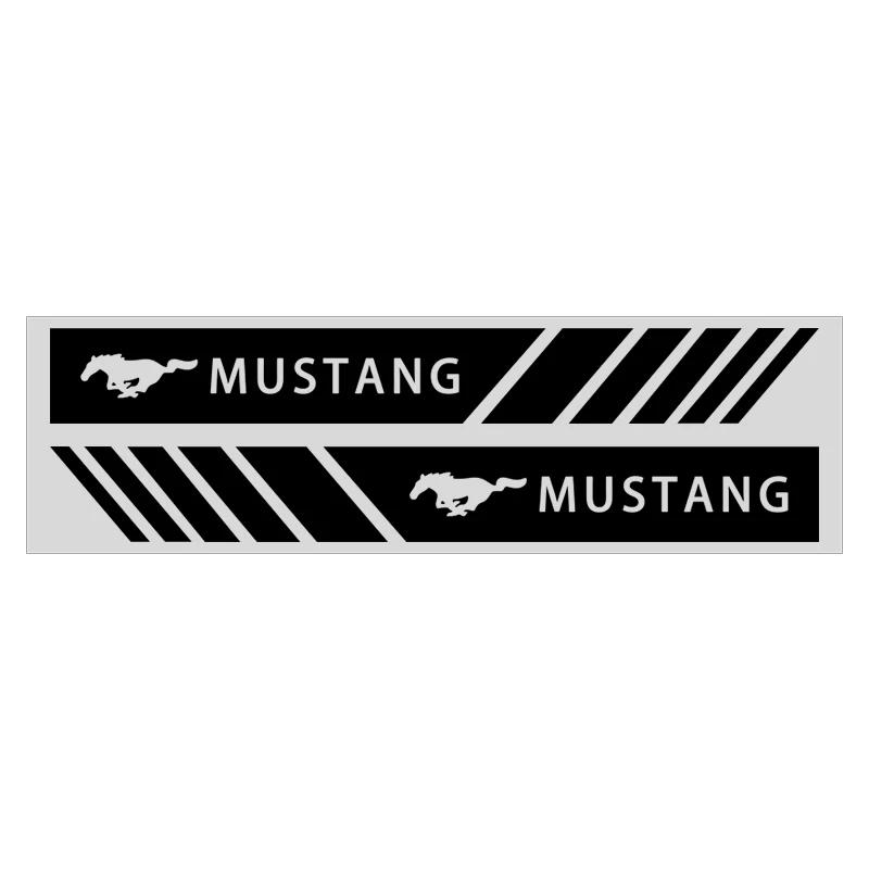 

2PCS Vinyl Car Rearview Mirror Sticker Auto Side Body Stripe Decal Decoration For Ford Ranger Focus Kuga Mustang S-MAX Transit black Mustang