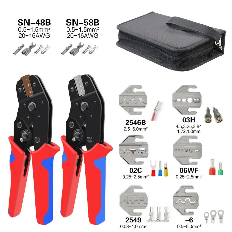 Multi Jaw Crimping Pliers Automotive Plug-in Crimping Pliers Electrical Tools 0.25-1.5mm ² SN-48B/58B