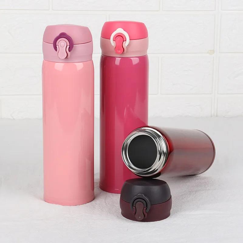 Stainless Steel Kids Vacuum Flask Portable Thermos Bottle Car Travel Mug