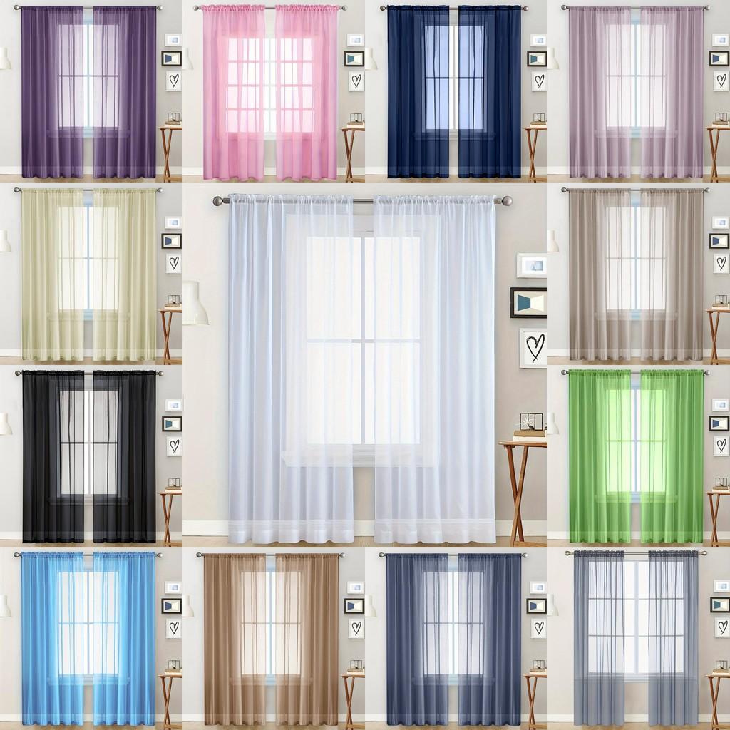 Moderner minimalistischer Polyester-Halbdurchsichtigkeits-Fenstervorhang für Wohnzimmer und Balkon