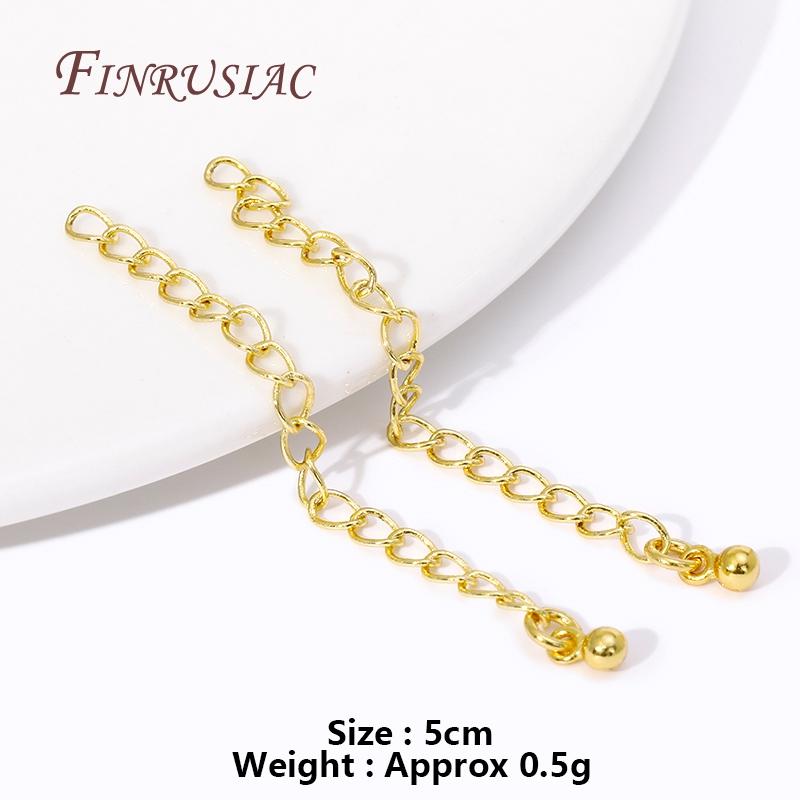 

Shiny 18K Gold Plated Metal Extension Chain,Necklace Drop Extender Chains Connectors for DIY Bracelet Jewelry Making Accessories 5 Pieces