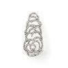 Full Diamond Hollow Rose Elastic Movable Joint Ring