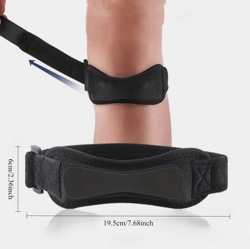 Adjustable Eva Soft Pad Knee Strap Patella Tendon Protector Running Cycling Gym Sports Knee Support Compression Wrap Unisex Pain