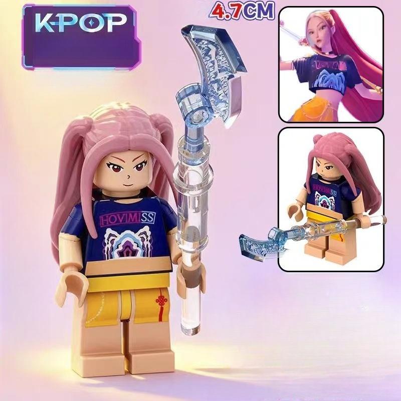 8 Stück Kpop Dämonenjäger Zusammenbau Bausteine, Rumi Mira Zoey Sussy Figuren Statuen, Sammlung für Mädchenfans Weihnachtsgeschenk