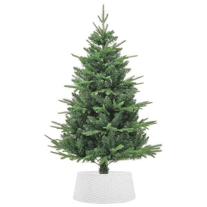 Jupe de sapin de Noël blanc Ø56x23 cm plastique