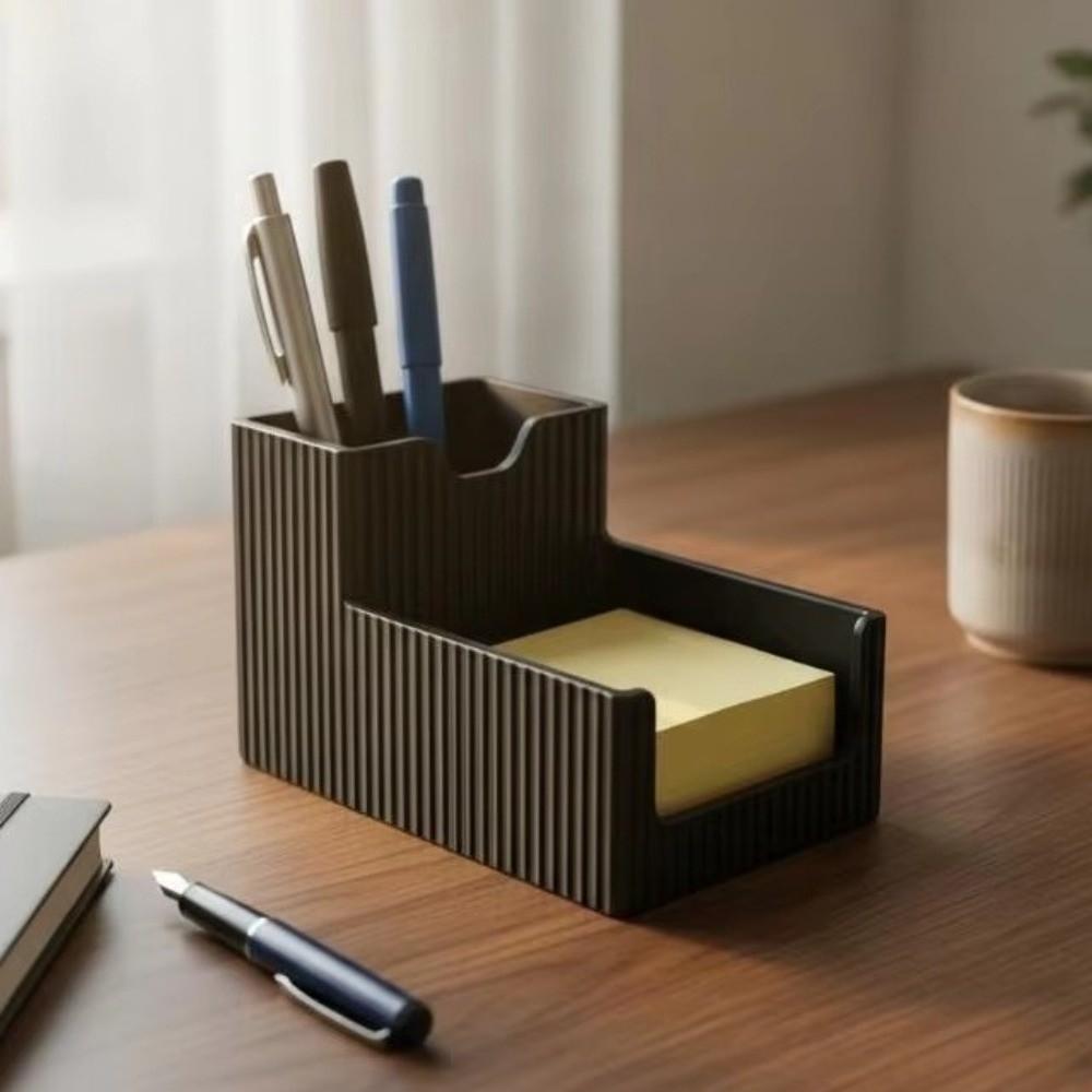 3D Printed Striped Pen Holder Plastic Desktop Storage Rack Business Card Box  School