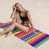 Colorful Mexican Serape Print Beach Towel Quick Dry Sand Free Oversized Bath Towel for Pool Travel Summer Vacation Boho Style
