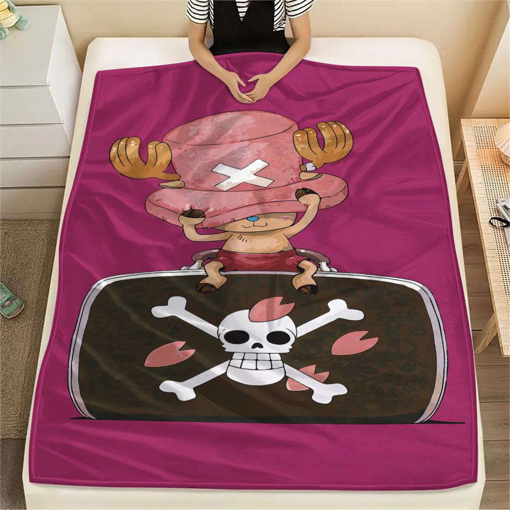1 Stück One Piece Tony Tony Chopper Gemusterte Flanelldecke Geeignet für Alle Jahreszeiten Für Heimdekoration Wärme Und Komfort Geschenke Feiertagsgeschenk