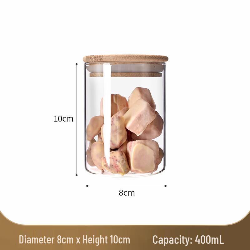 WZ Glass Sealed Food Storage Jar 8cm x 10cm (400ml)